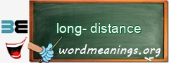 WordMeaning blackboard for long-distance